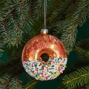 NWT Bloomingdales Exclusive Glass Donut Ornament